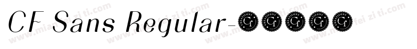 CF Sans Regular字体转换